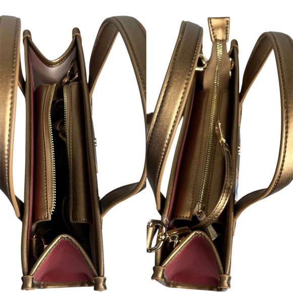 GUNAS New York Womens Multicolored Mosaic Oasis‎ Canvas Mini Tote Crossbody Bag. - Picture 7 of 10